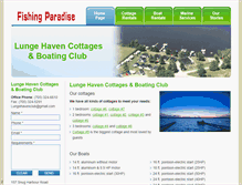 Tablet Screenshot of lungehavencottages.ca